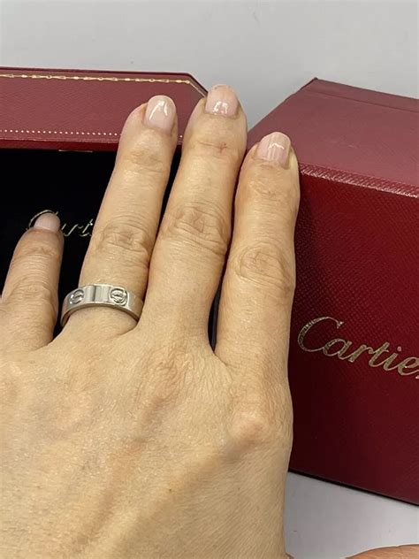 mini love ring cartier|authentic cartier love ring.